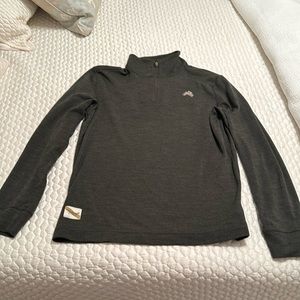 Tracksmith Downeaster Quarter Zip- green - size medium